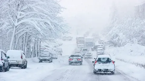 зима авто снегопад